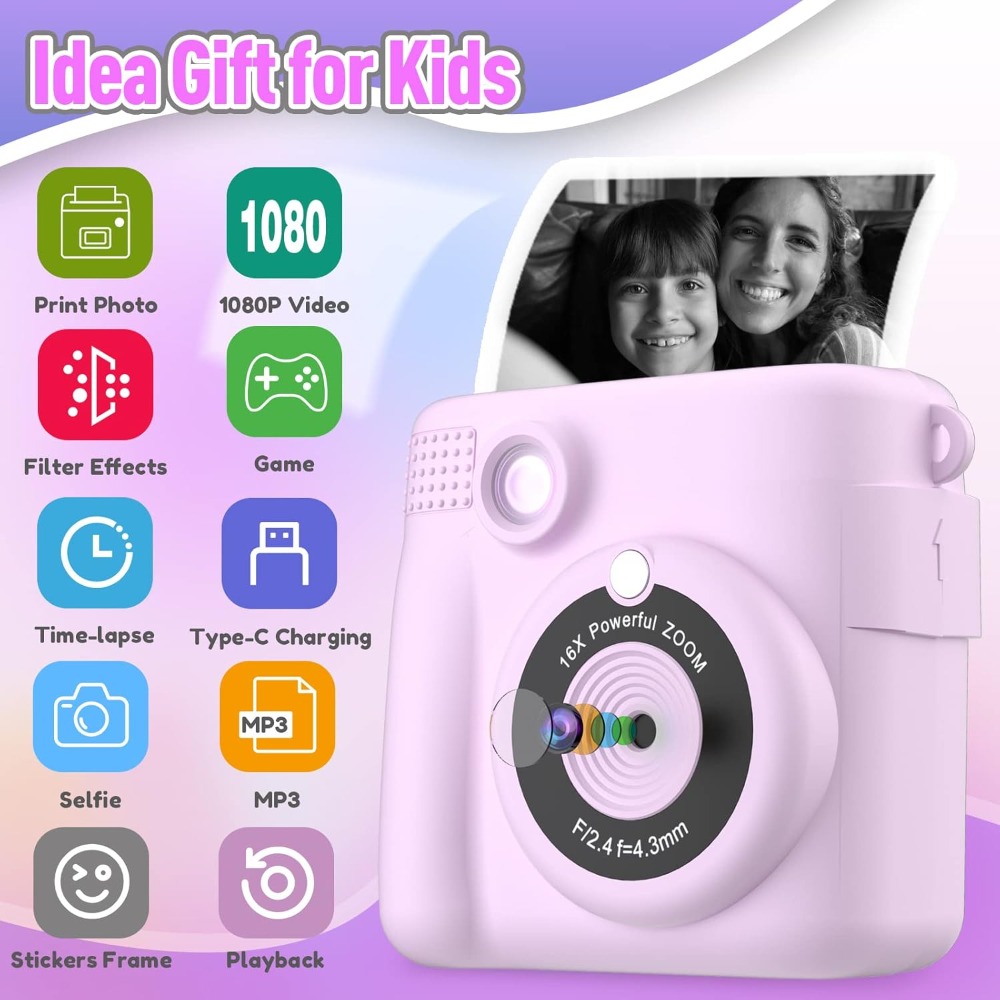 Instant Print Camera for Kids, - огляд і ціна Kids Toys Drawing