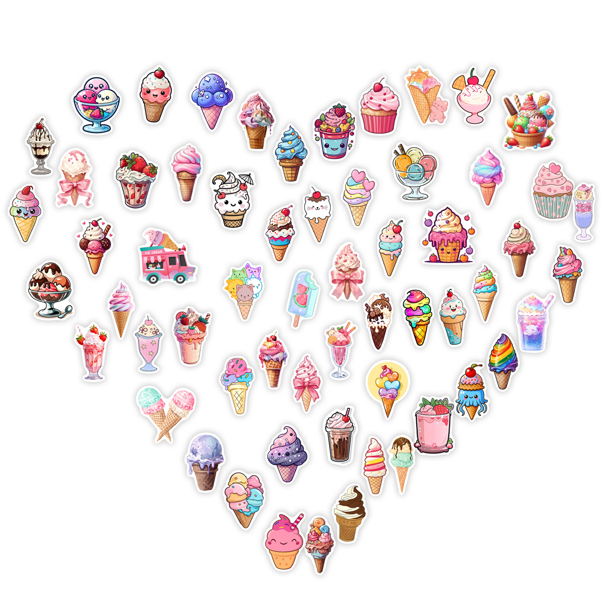 Summer Ice Cream Stickers Cool - огляд і ціна Kids Toys Laptop