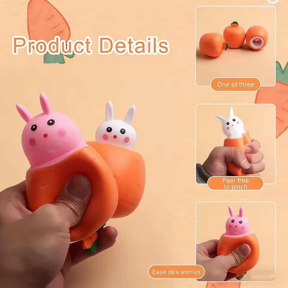 Cute Carrot Rabbit Squeeze Toy - огляд і ціна Kids Toys Unique
