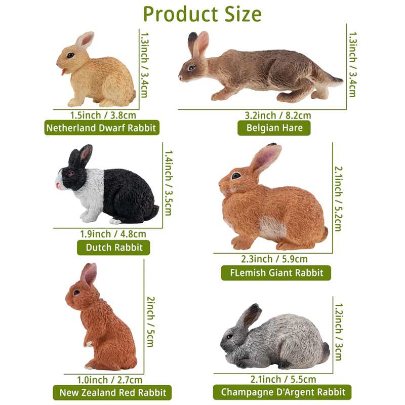 12Pcs Simulation Rabbit Farm A - огляд і ціна Kids Toys Variety