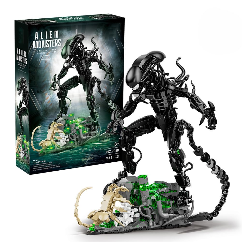 958PCS Alien Monsters Building - огляд і ціна Xenomorph Kids Toys