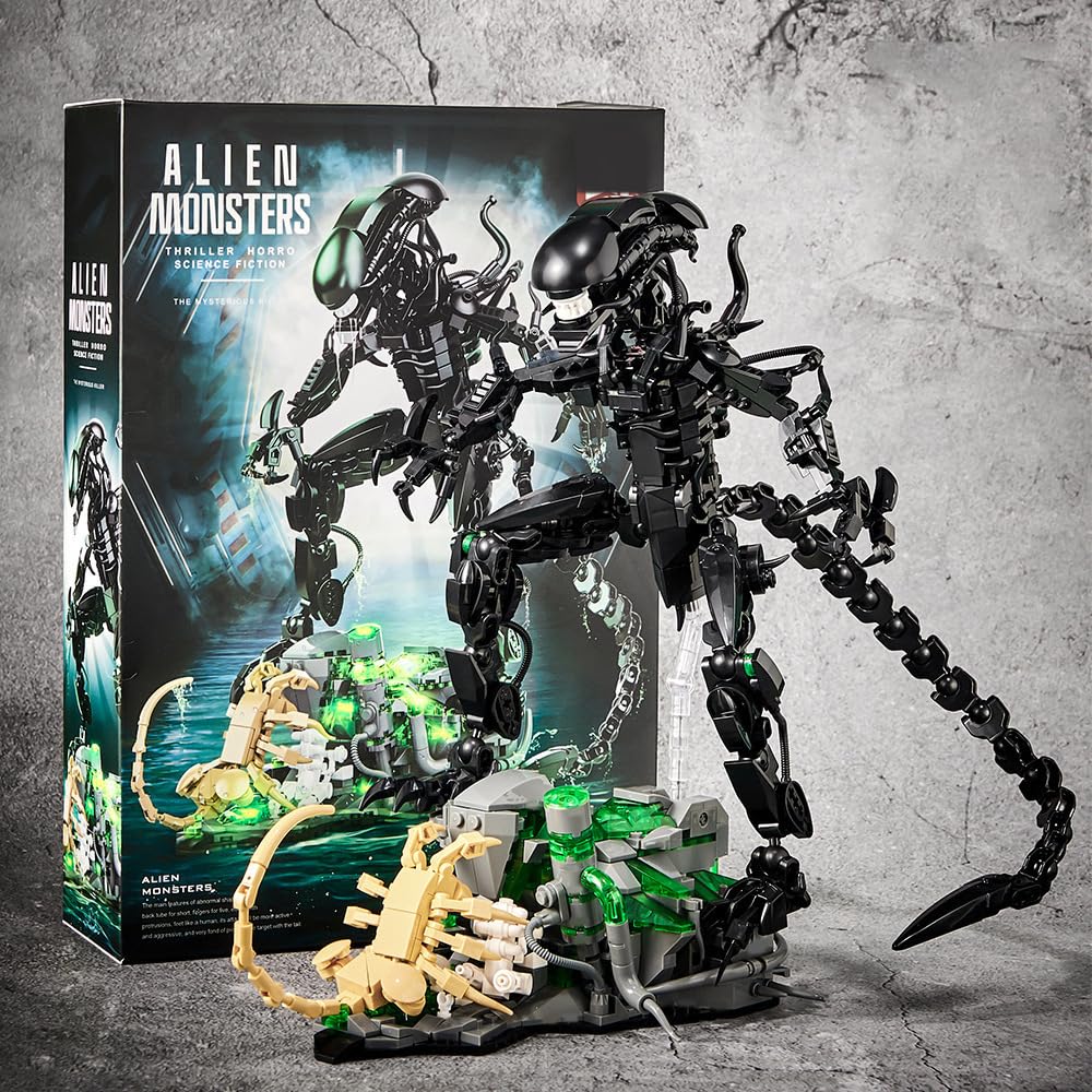 958PCS Alien Monsters Building - огляд і ціна Xenomorph Kids Toys