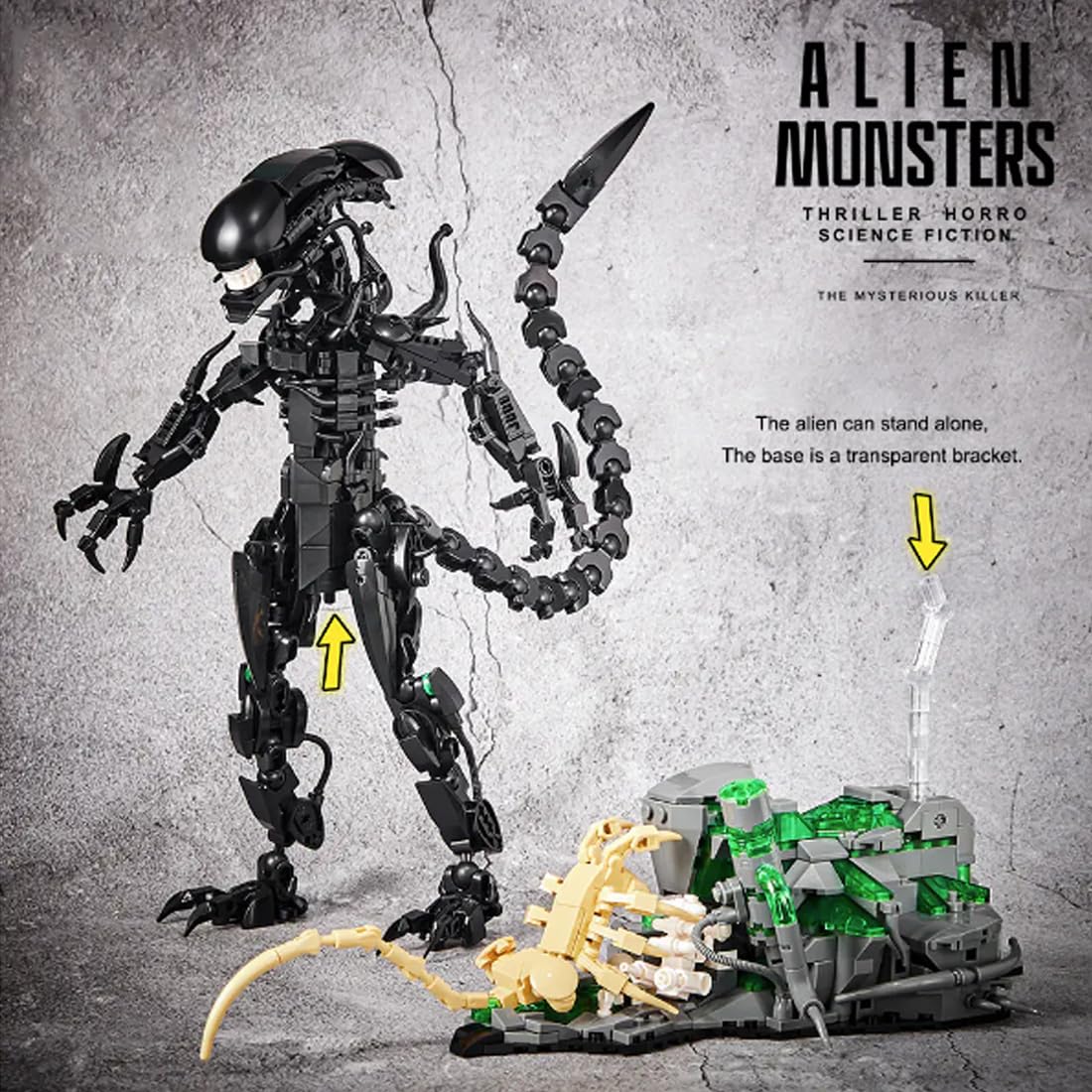 958PCS Alien Monsters Building - огляд і ціна Xenomorph Kids Toys