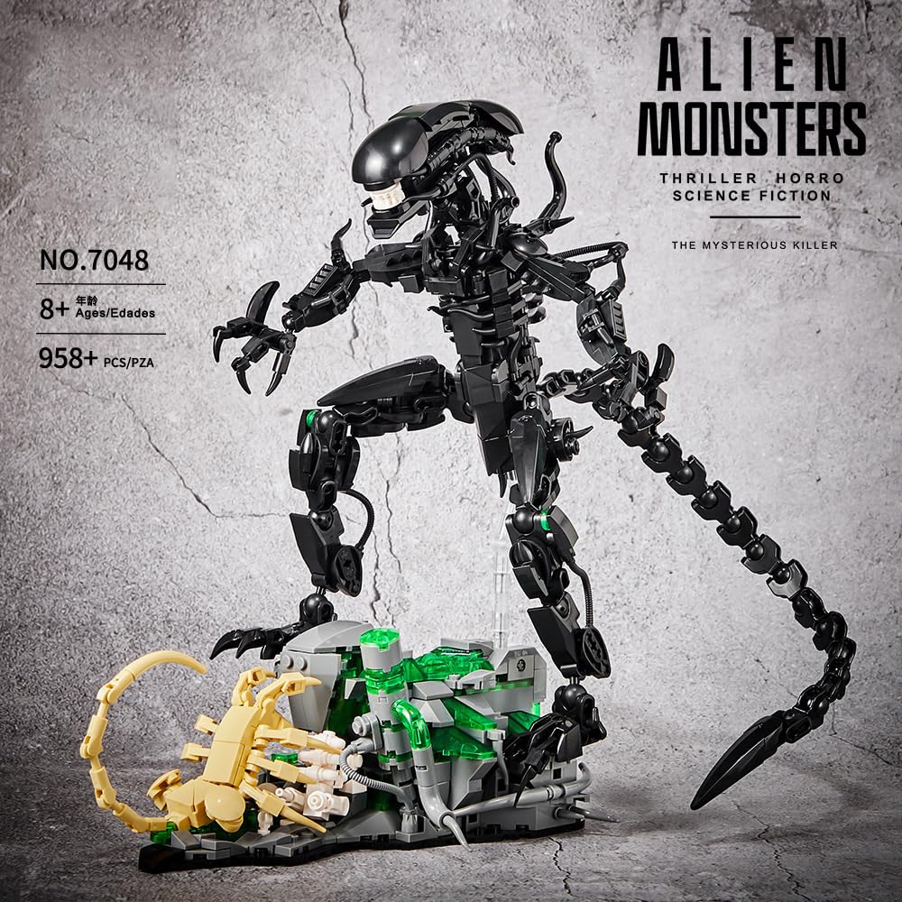 958PCS Alien Monsters Building - огляд і ціна Xenomorph Kids Toys