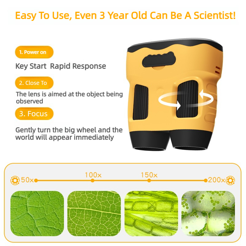 4K Microscope Camera 1000X Han - огляд і ціна Kids Toys Top View