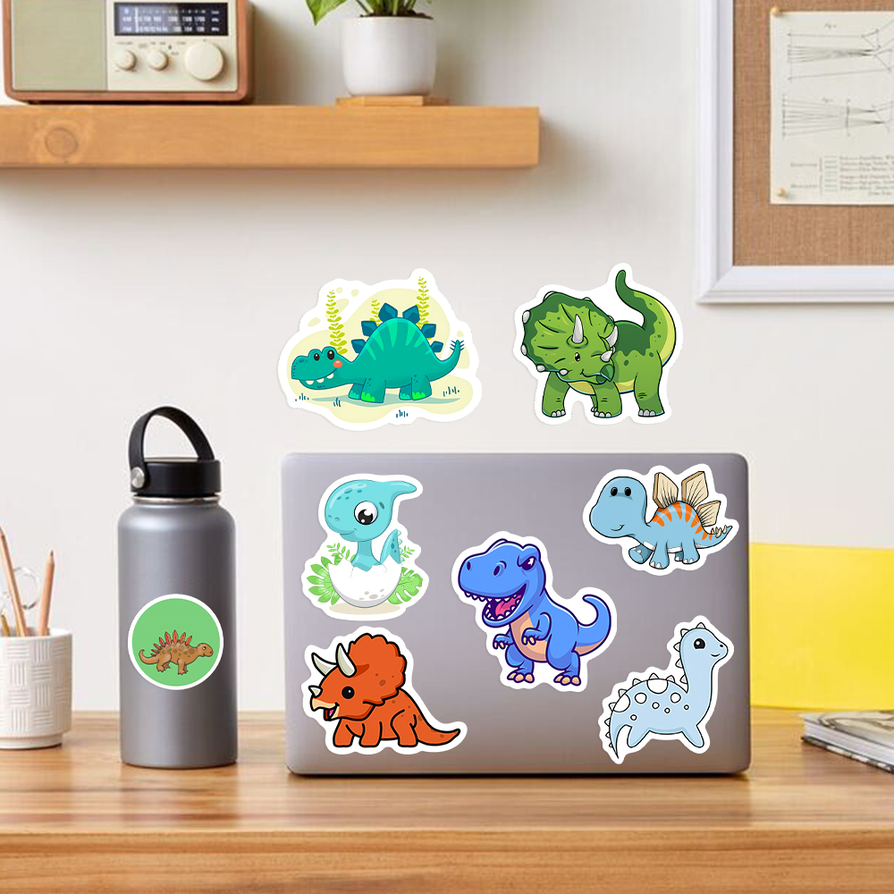 Cute Lovely dinosaur Stickers  - огляд і ціна Kids Toys Laptop