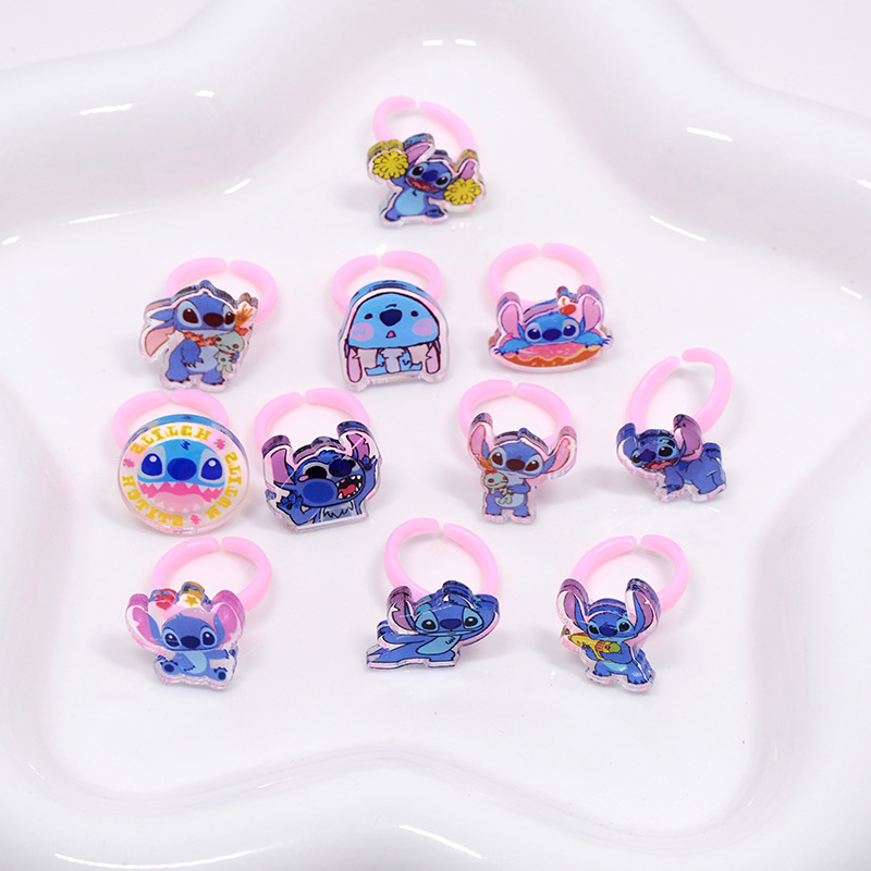 Stitch Acrylic Ring 10/20pcs K - огляд і ціна Kids Toys Return Gift