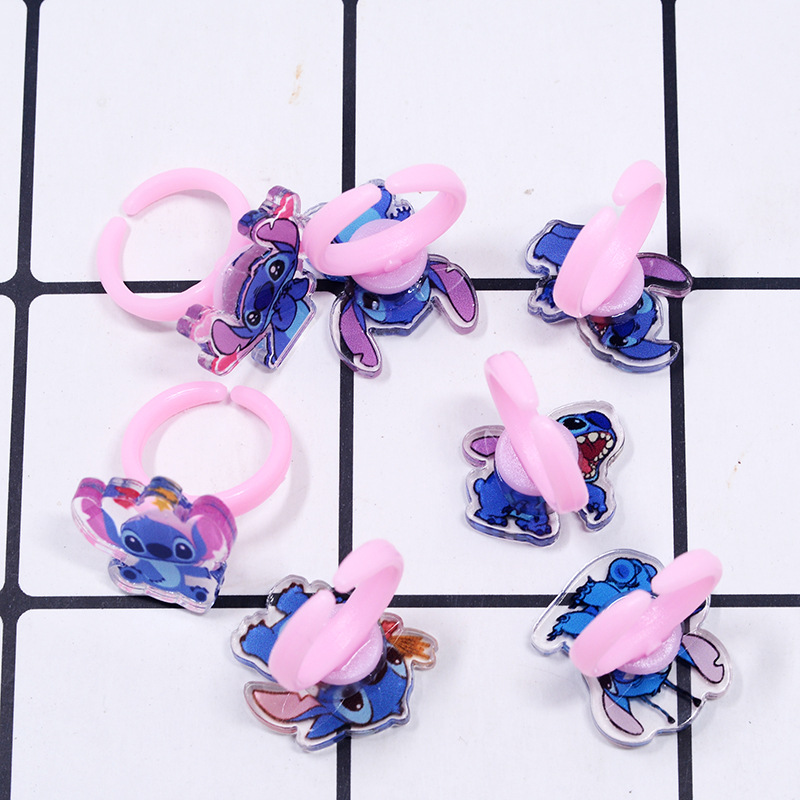 Stitch Acrylic Ring 10/20pcs K - огляд і ціна Kids Toys Return Gift