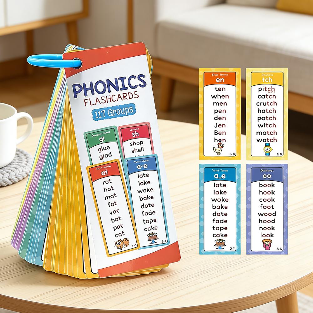 117 Groups Phonics Flashcards  - огляд і ціна Educational Flash Card