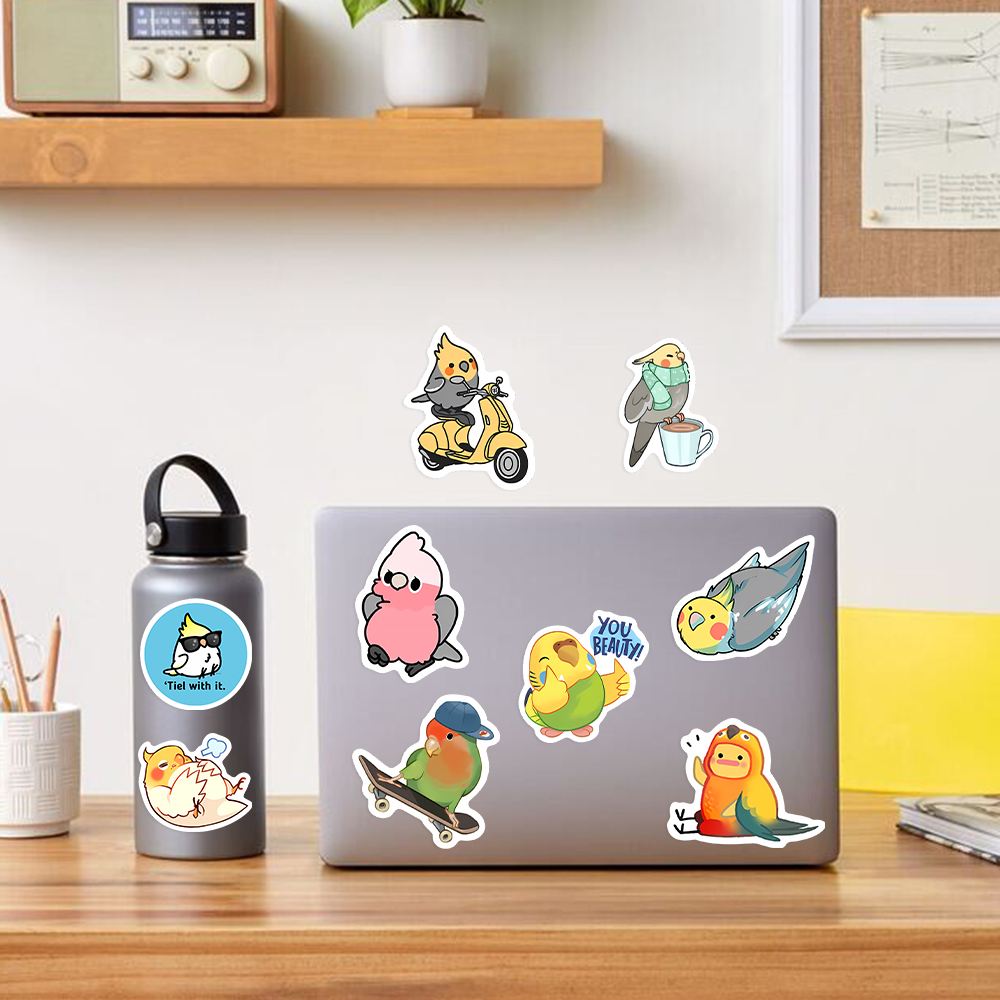 Cute Cartoon Parrot Stickers B - огляд і ціна Kids Toys Laptop