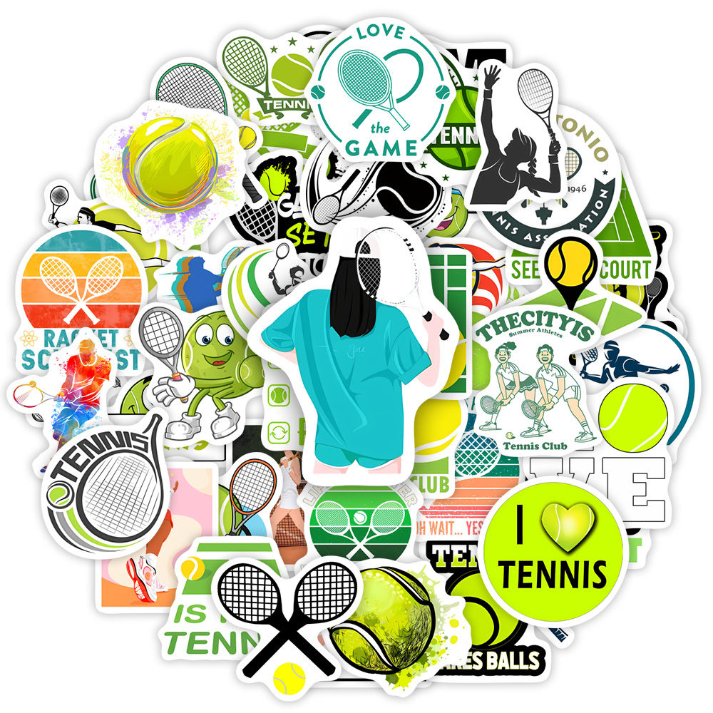 Tennis Theme Lovers Sticekrs D - огляд і ціна Kids Toys Laptop