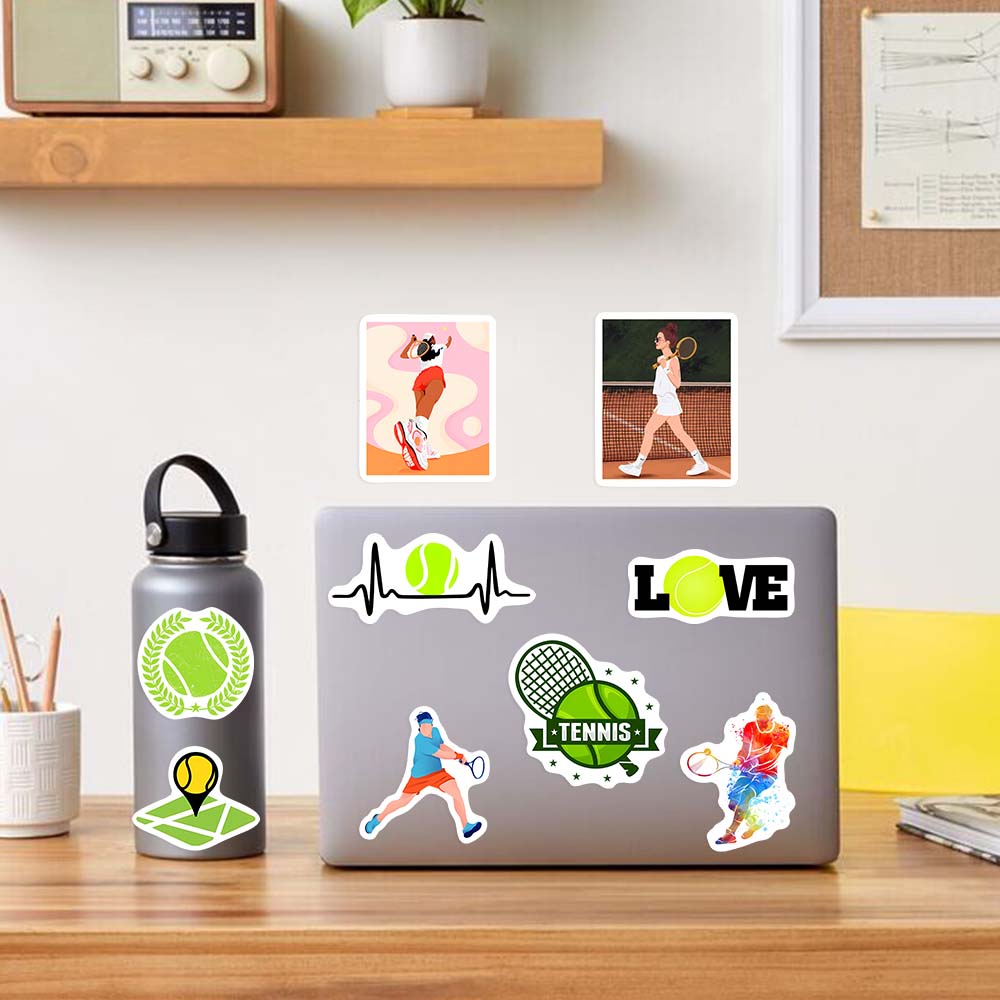 Tennis Theme Lovers Sticekrs D - огляд і ціна Kids Toys Laptop